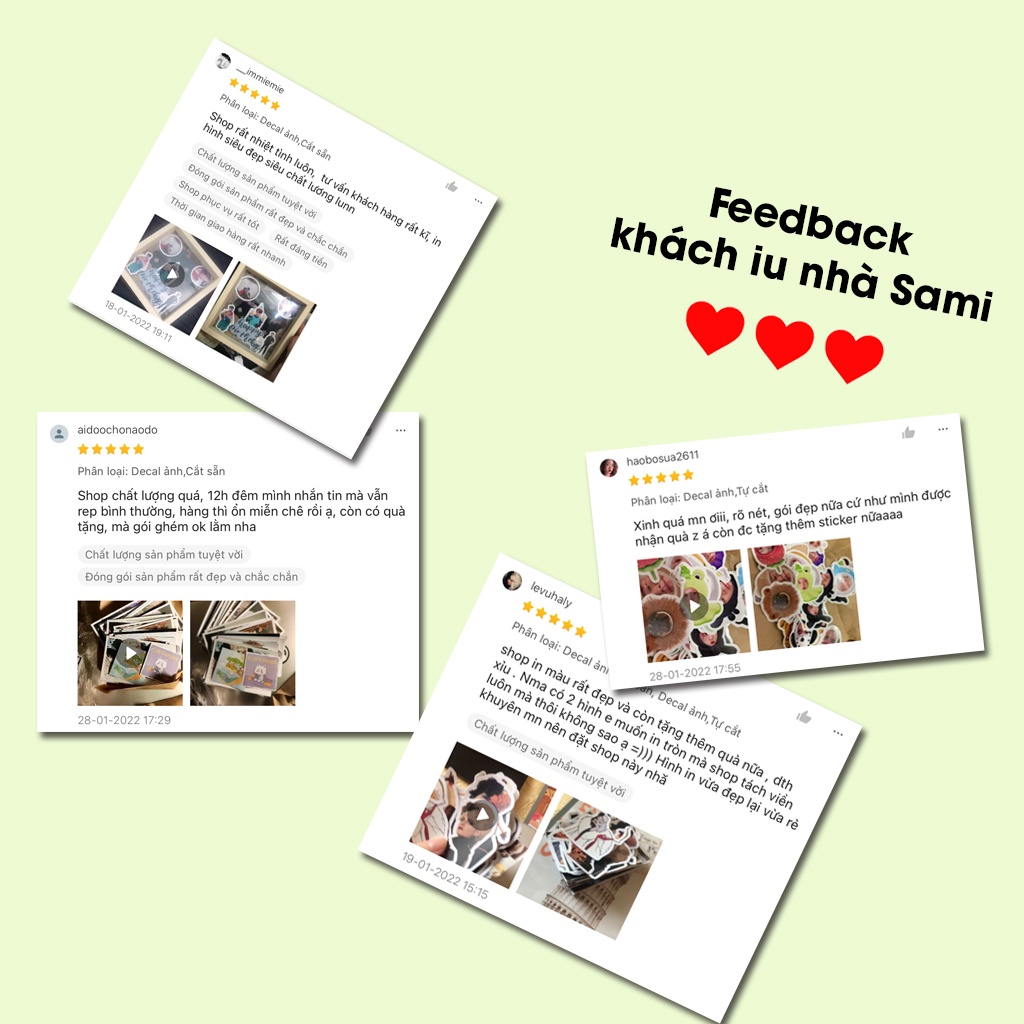 In sticker theo yêu cầu chống nước 1 tờ a4  trang trí SAMI