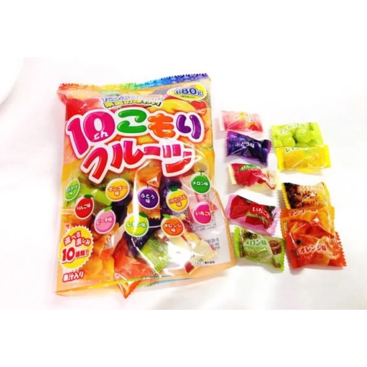 Kẹo Viên Trái Cây Nhật Bản Ribon Mix 10 Vị