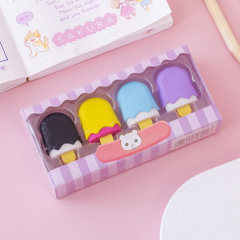 Gôm Tẩy Bút Chì Cute Hình Đồ Ăn Văn Phòng Phẩm Dễ Thương VPK12