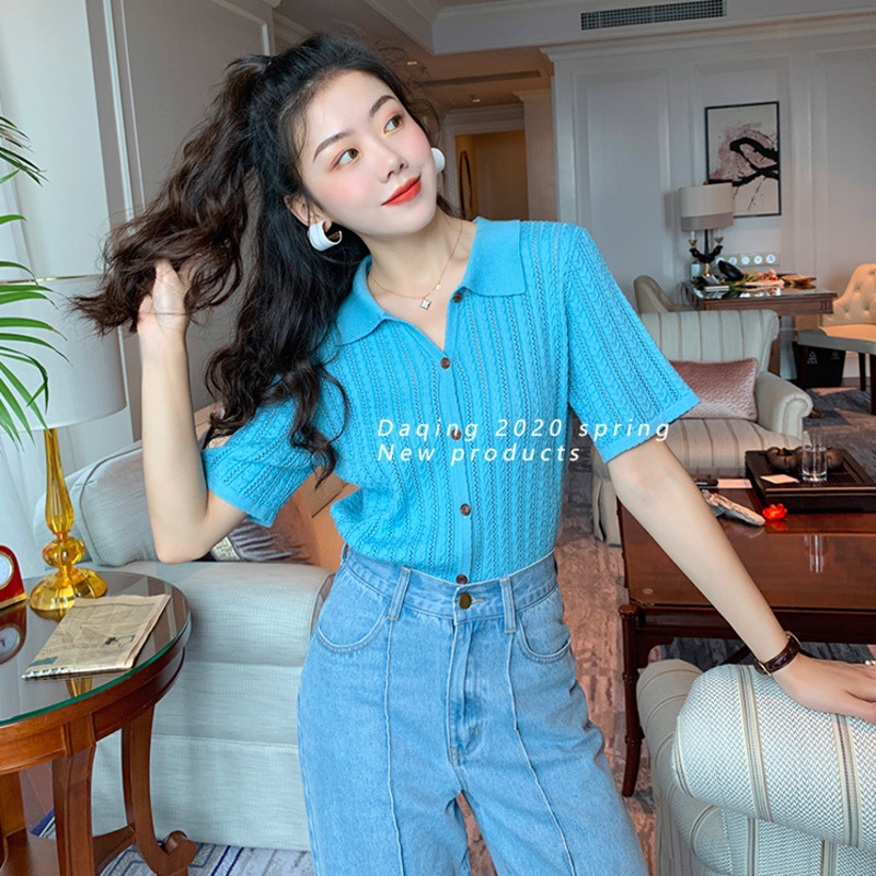 Áo polo Ngắn Tay Thời Trang Mùa Hè Hàn Quốc