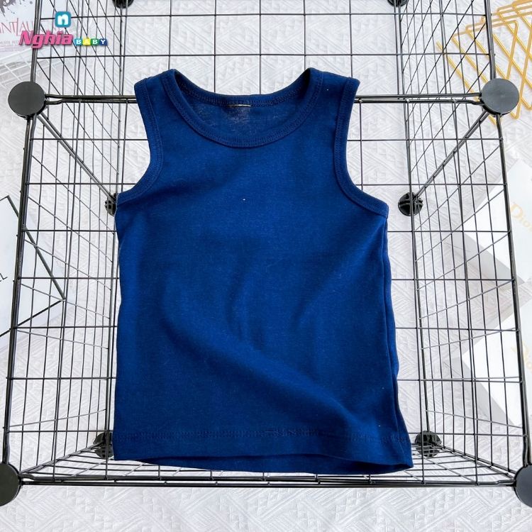 Áo Ba Lỗ H449 Cho Bé Chất Cotton Kiểu Dáng Basic 12-20KG