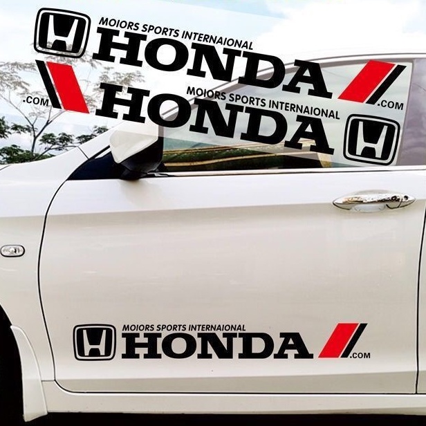 Tem decal dán bên hông cửa xe ô tô, xe hơi  thương hiệu HONDA  kiểu dáng thể thao