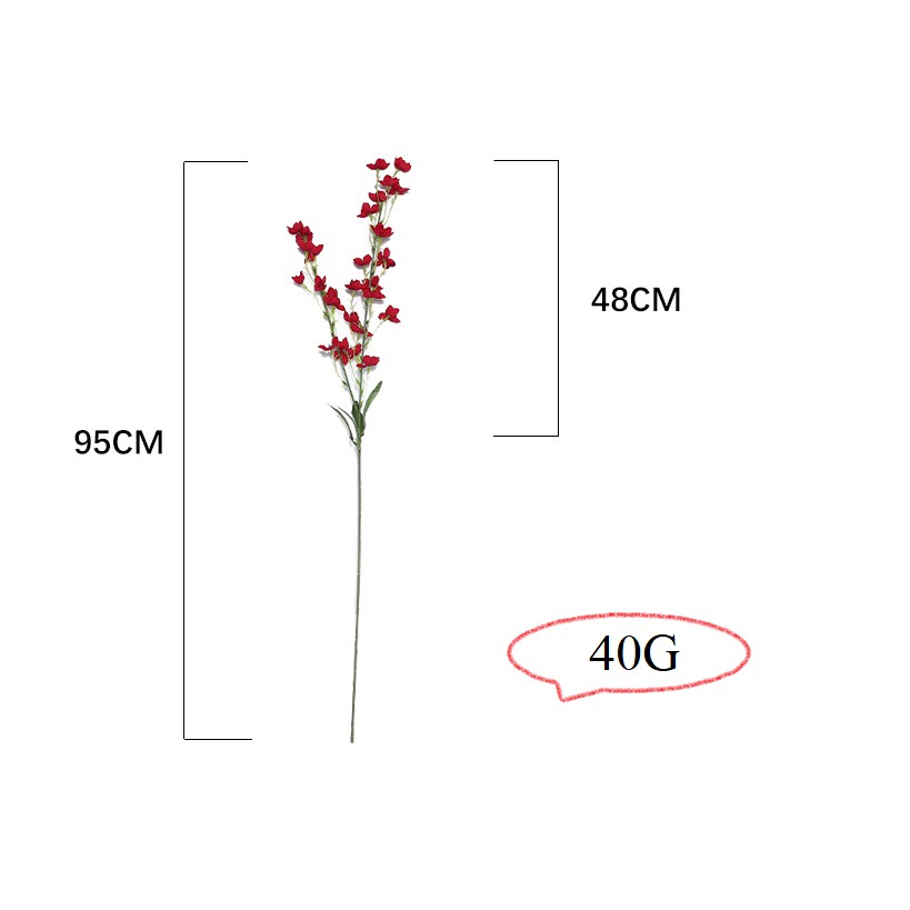 (Mua 10 giảm 5%) - HOA LILY XANH loại 1 cành dài 95cm - hoa giả, hoa trang trí, chụp ảnh decor