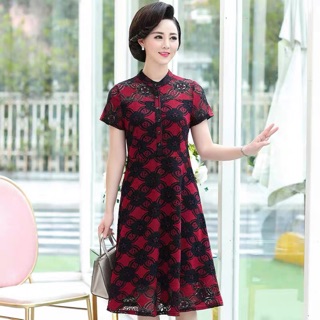 Đầm trung niên ren cao cấp 2020