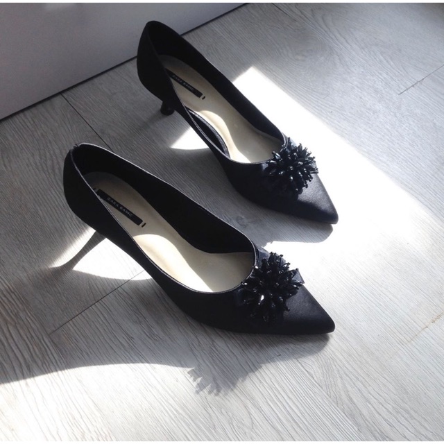 Sẵn giày zara satin sang chảnh