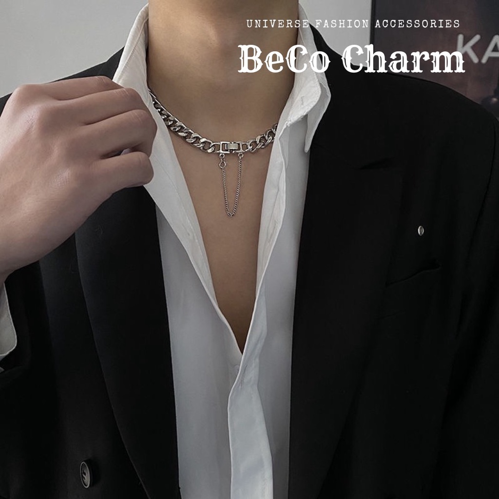 Dây Chuyền Vòng Cổ Nam Nữ Chuỗi Trơn Cuban Chain Xích Basic Thời Trang Ngầu Hiphop Titan Đẹp Không Gỉ - BeCo Charm