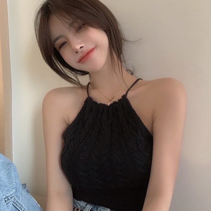 COZOK Áo hai dây dệt kim thời trang cho nữ