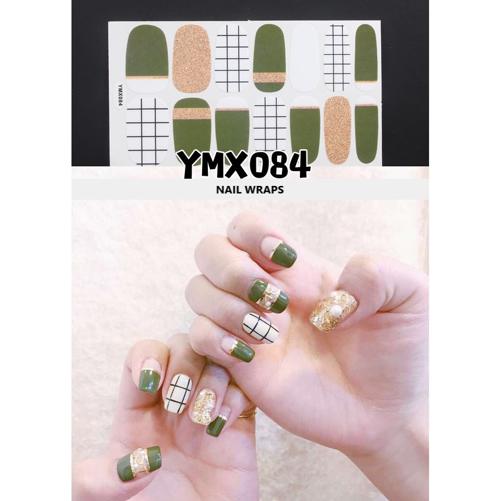 Miếng dán móng tay Nghệ thuật Phong cách Hàn Quốc Stickers Nails Wraps Nail Art