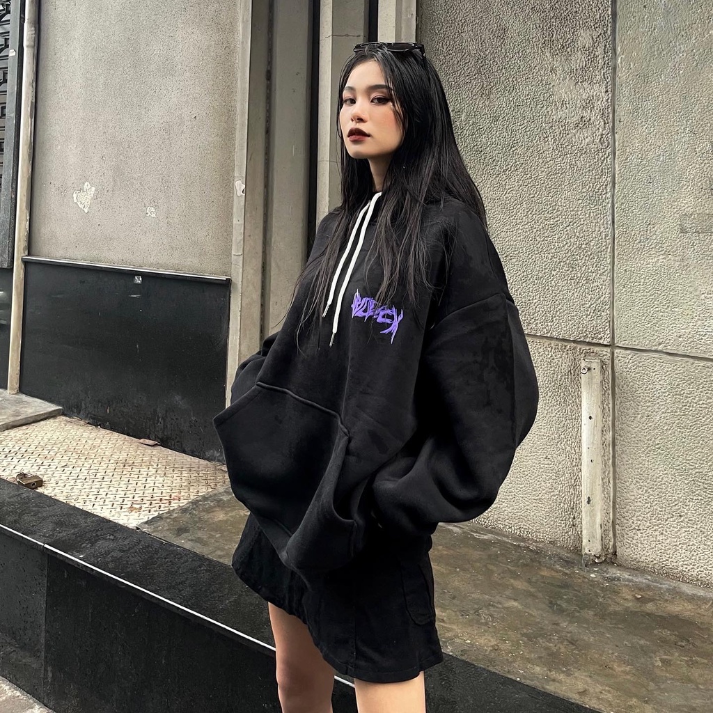Áo khoác Hoodie BLVCK Flame Skull - Màu đen