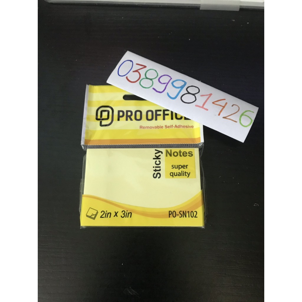 Giấy nhớ vàng 2x3in/3x3in/3x4in pro office