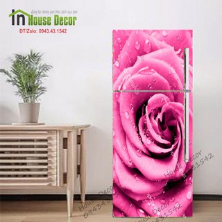 Tranh Dán Tủ Lạnh Chống Thấm Nước - Chất Liệu Decal Bóc Dán - Phù Hợp Mọi Loại Tủ - Hoa Hồng 127