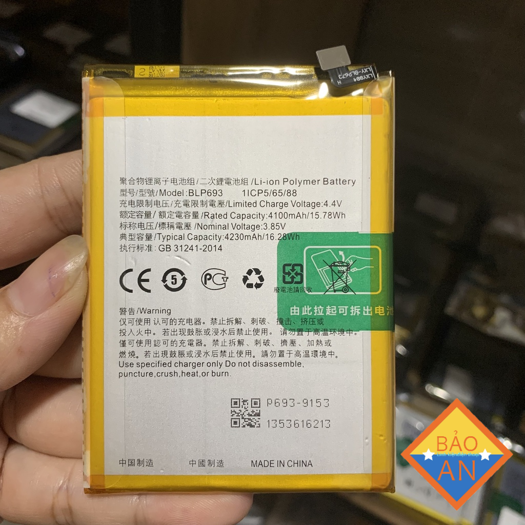 Pin Realme 3 BLP693 Dung Lượng 4230mAh Hàng Zin Nhập Khẩu Bảo Hành 6