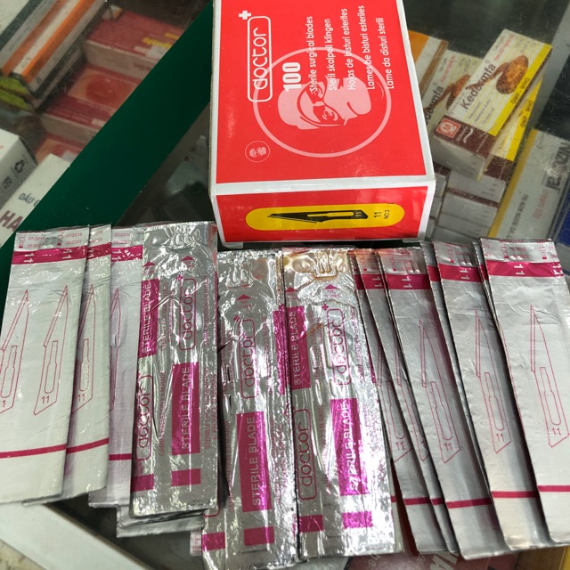 ❤️ Hộp 100 cái lưỡi dao mổ doctor số 11, lưỡi dao y tế mổ phẫu thuật Doctor số 11 Doctor