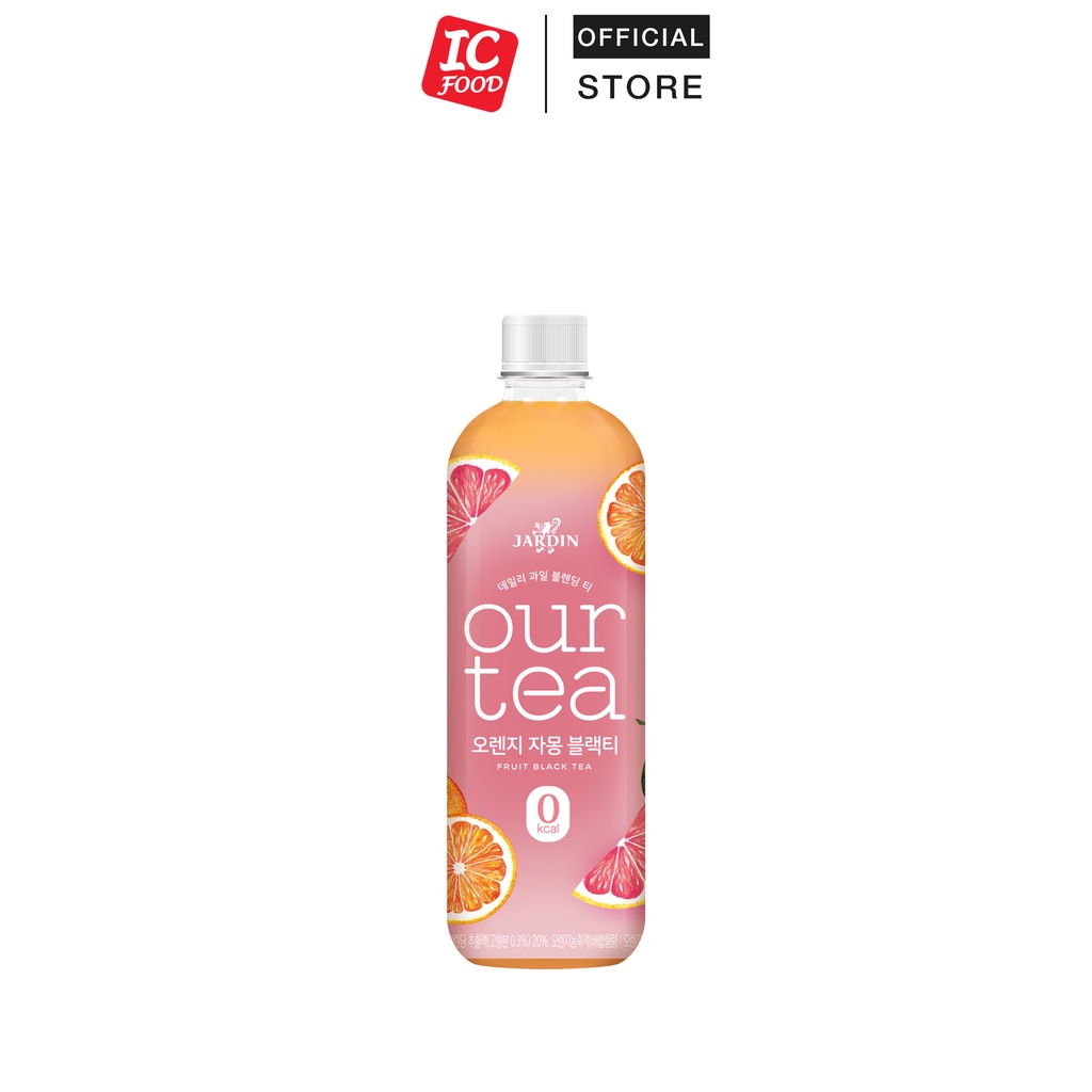Lốc 6 Chai Trà Đen Cam Bưởi Fruit Black Tra Jardin 500ml