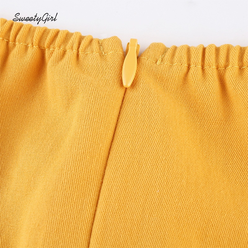 Đầm Tay Ngắn Cổ Chữ V Màu Trơn Thời Trang Đường Phố Dành Cho Nữ