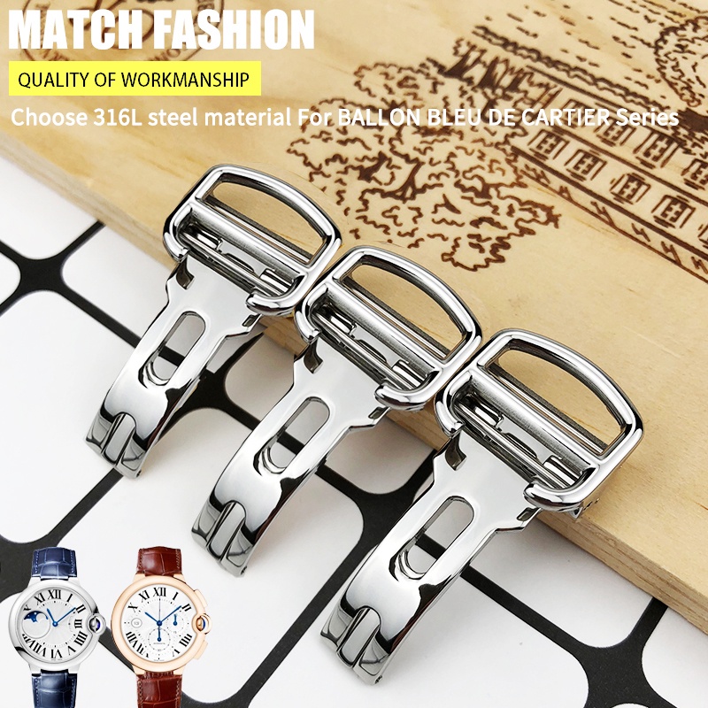 Khóa Bướm Đồng Hồ gập Cartier nhỏ gọn Thép không gỉ 316 Khóa Cartier 3111KP siêu bền