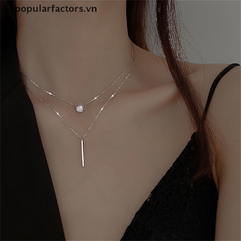 Dây chuyền mặt hình học màu tùy chọn thời trang cho nữ