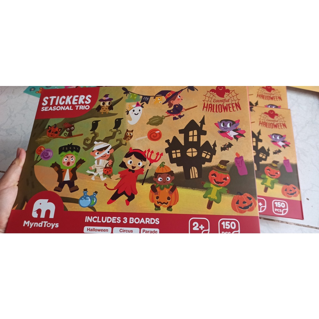 Bộ miếng dán hình Haloween Cao Cấp Với Chất Liệu An Toàn Cho Bé Từ 2 Tuổi  MyndToys