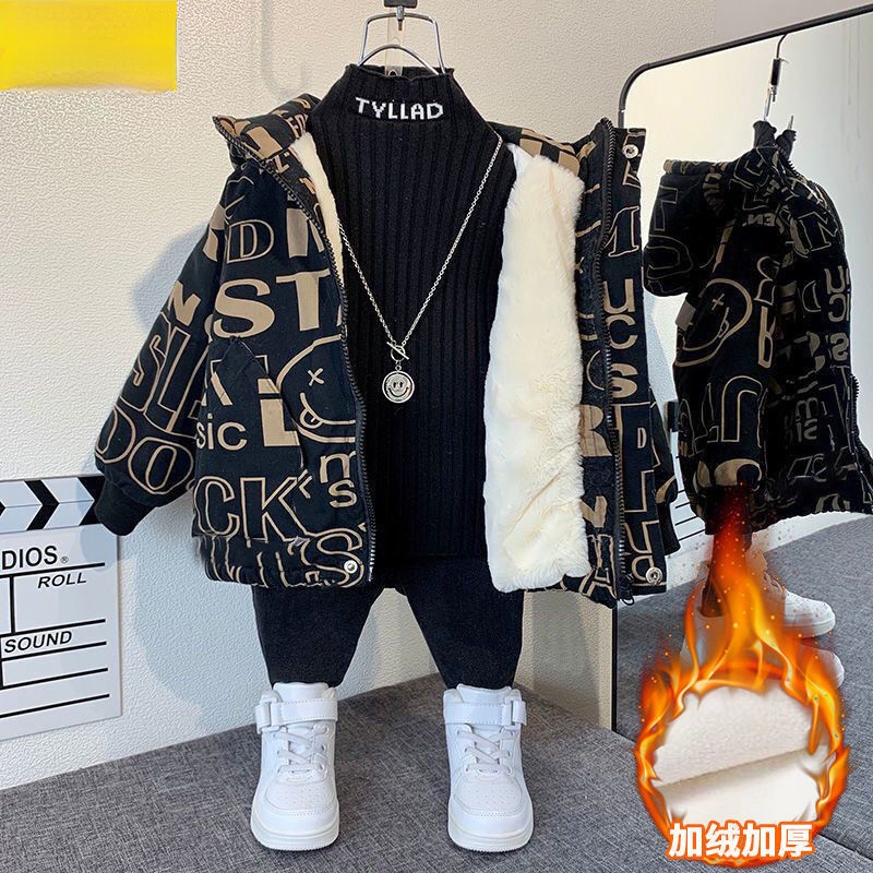 Áo Khoác Có Đệm Cotton Dày Phong Cách Mới 2022 Dành Cho Bé Trai