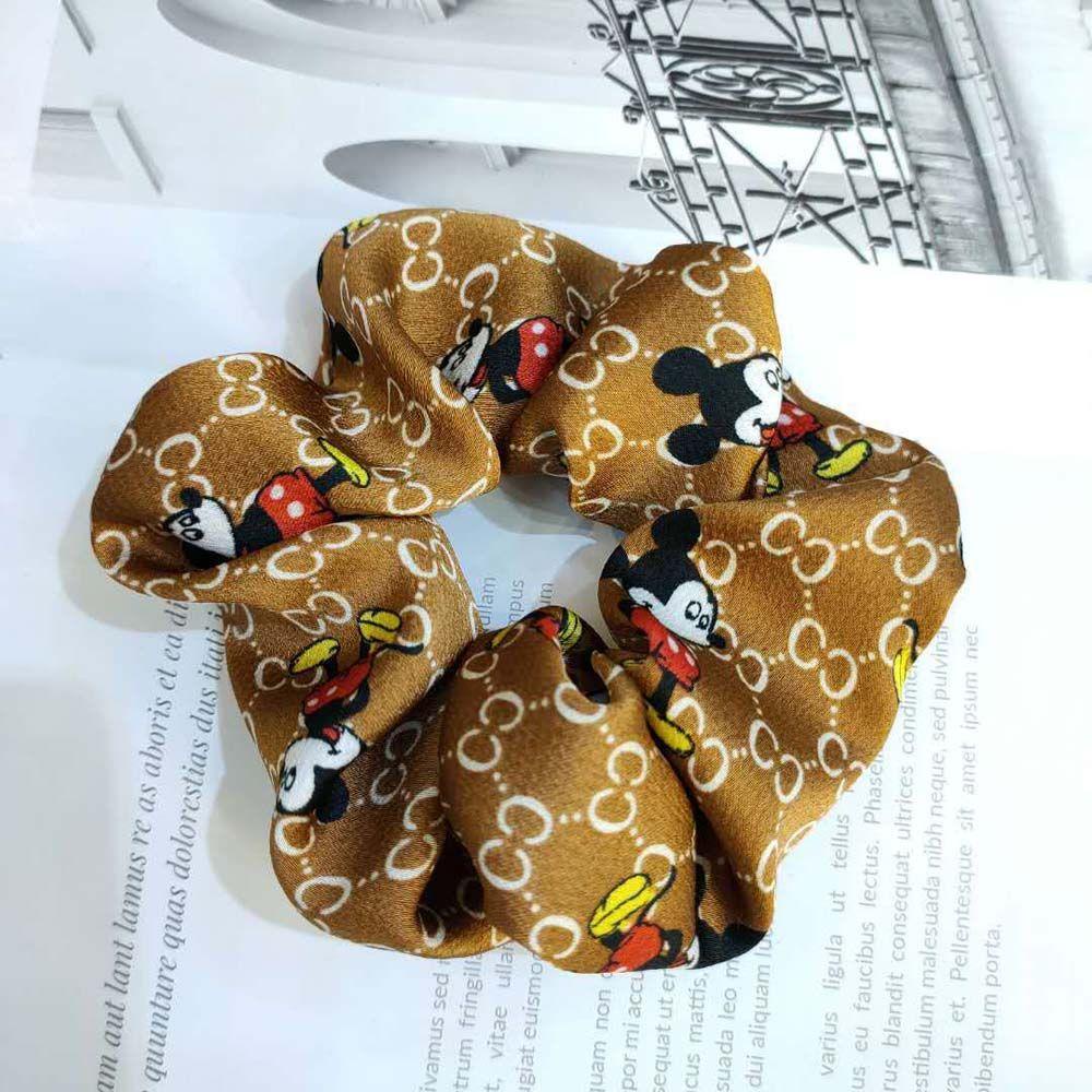 FORBETTER Dây Cột Tóc Lông Nhung Hình Mickey Minnie Phong Cách Hàn Quốc Dễ Thương Cho Bé Gái