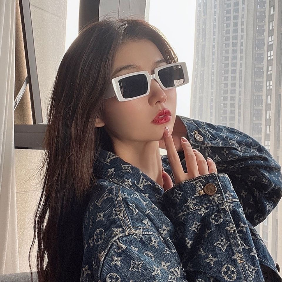 [Aishang Đẹp Mắt] Kính Râm Hình Chữ Nhật Phong Cách Retro Đường Phố Hàn Quốc Cho Nữ @