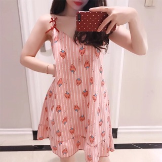 Váy ngủ hai dây dễ thương