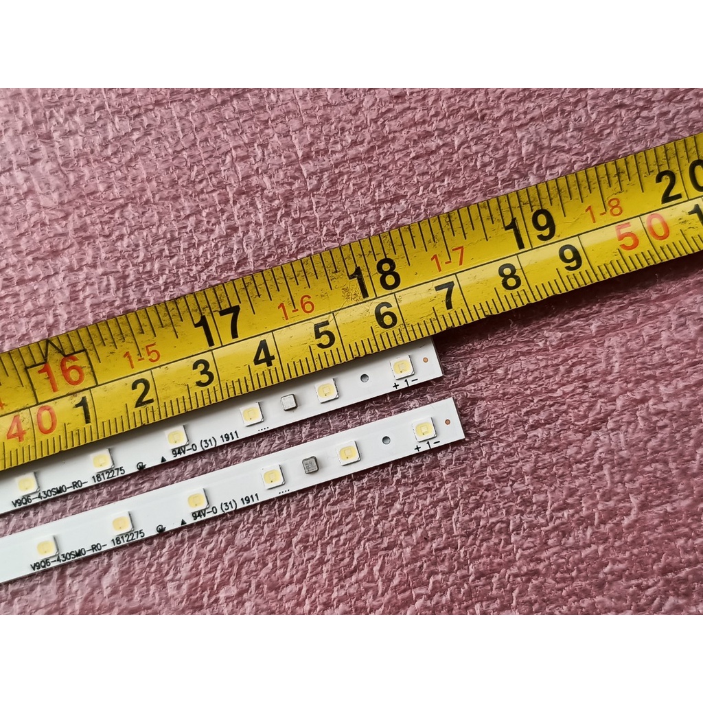 THANH LED VIỀN TIVI SAMSUNG 43Q60 43Q65 19Y_Q60_STC430AB6_3030 HÀNG MỚI 100%, BỘ 2 THANH, MỖI THANH 38 BÓNG 3V, DÀI 46,3