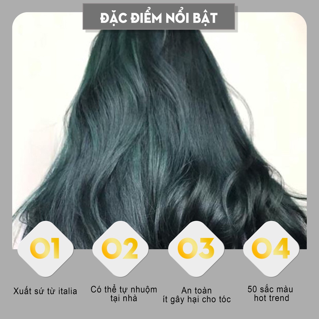 Thuốc nhuộm tóc rêu đá lạnh không cần tẩy tại nhà giá rẻ chính hãng OLAP OL43 QT Hair SHOP