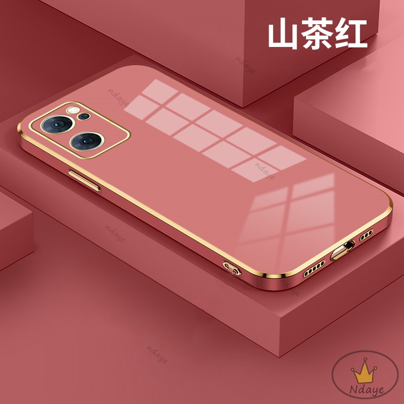 Ốp Lưng Reno7 Reno7PRO Reno 6 Reno 6Z Reno 6pro Reno 5Pro Reno 5 Reno 4 Ốp Điện Thoại Tpu Màu Trơn Bảo Vệ Camera Cho OPPO RENO 7PRO NDYZB