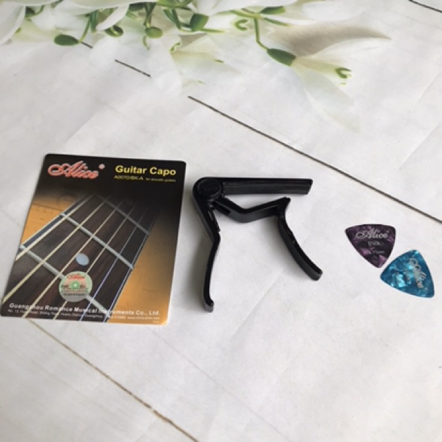 Capo đàn guitar Alice A007D/BK-C siêu chắc chắn - Tặng pick Alice khi đặt hàng ngay