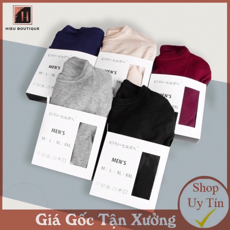 Áo len nam cổ tròn