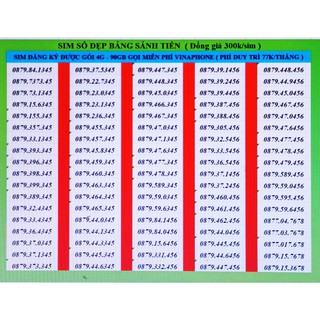 Sim 4g chọn số new sảnh tiến, nghe gọi free vina, data 90gb/1 tháng