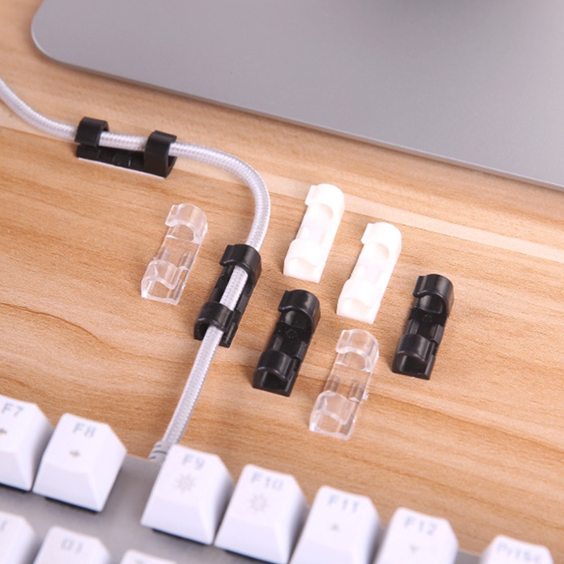 Set 20 Kẹp Giữ Dây Cáp Sạc Tự Dính Tiện Lợi Dành Cho Phòng Khách / Phòng Ngủ / Văn Phòng
