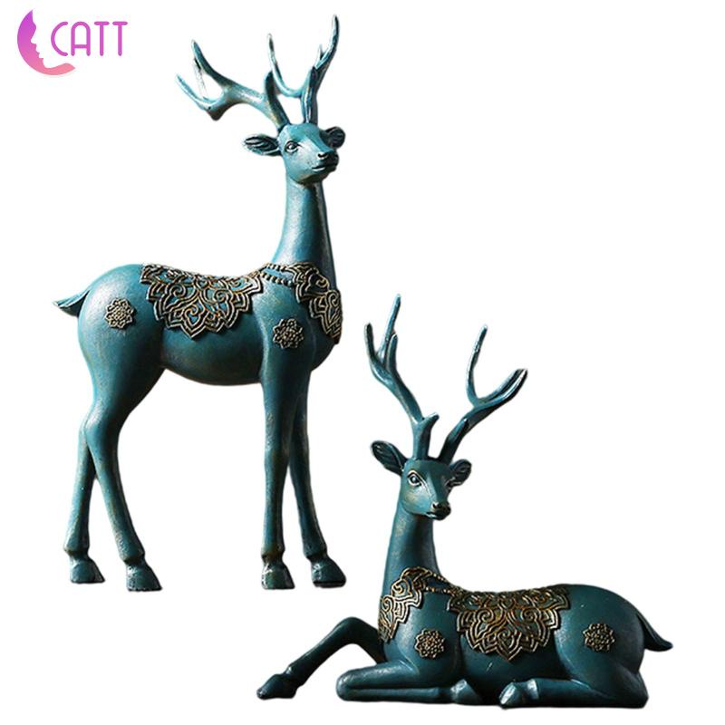 Set 2 Tượng Hươu Cao Cổ Trang Trí Nội Thất