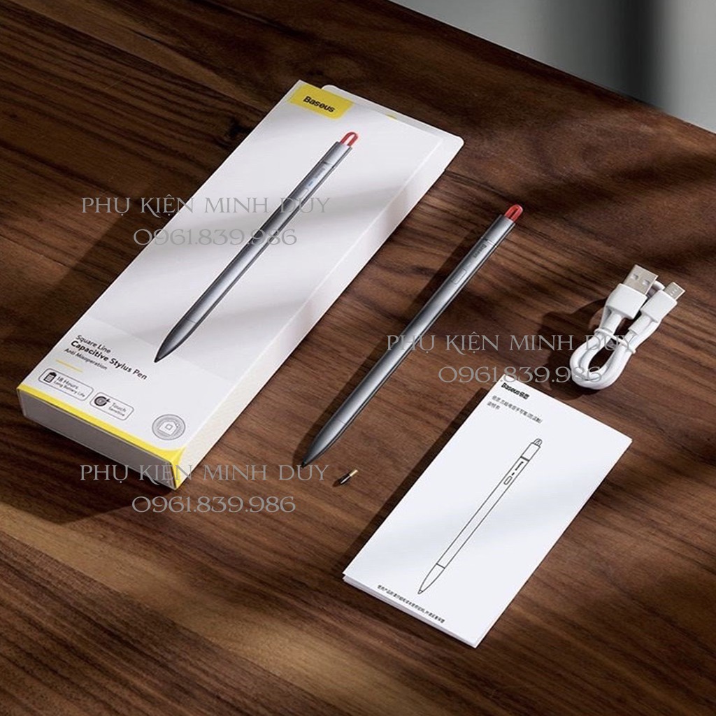 Bút cảm ứng Stylus dành cho iPad Baseus Square Line Capacitive (iPad Pro 11’ 12.9’, Mini 5, Air 3, iPad 2018/2020) ❤