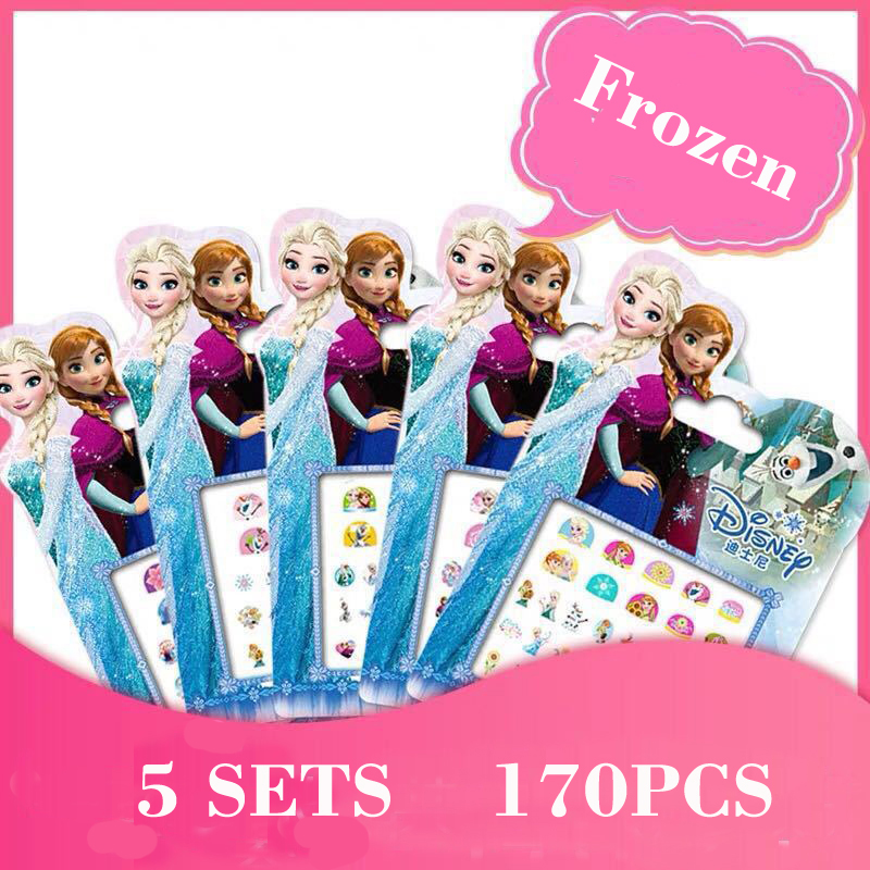Set 170 Sticker Dán Trang Trí Móng Tay Hình Nhân Vật Phim Hoạt Hình Frozen