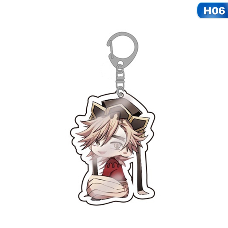 Demon Slayer Sitting Position Acrylic Keychain Cosplay Anime Charm Keyring