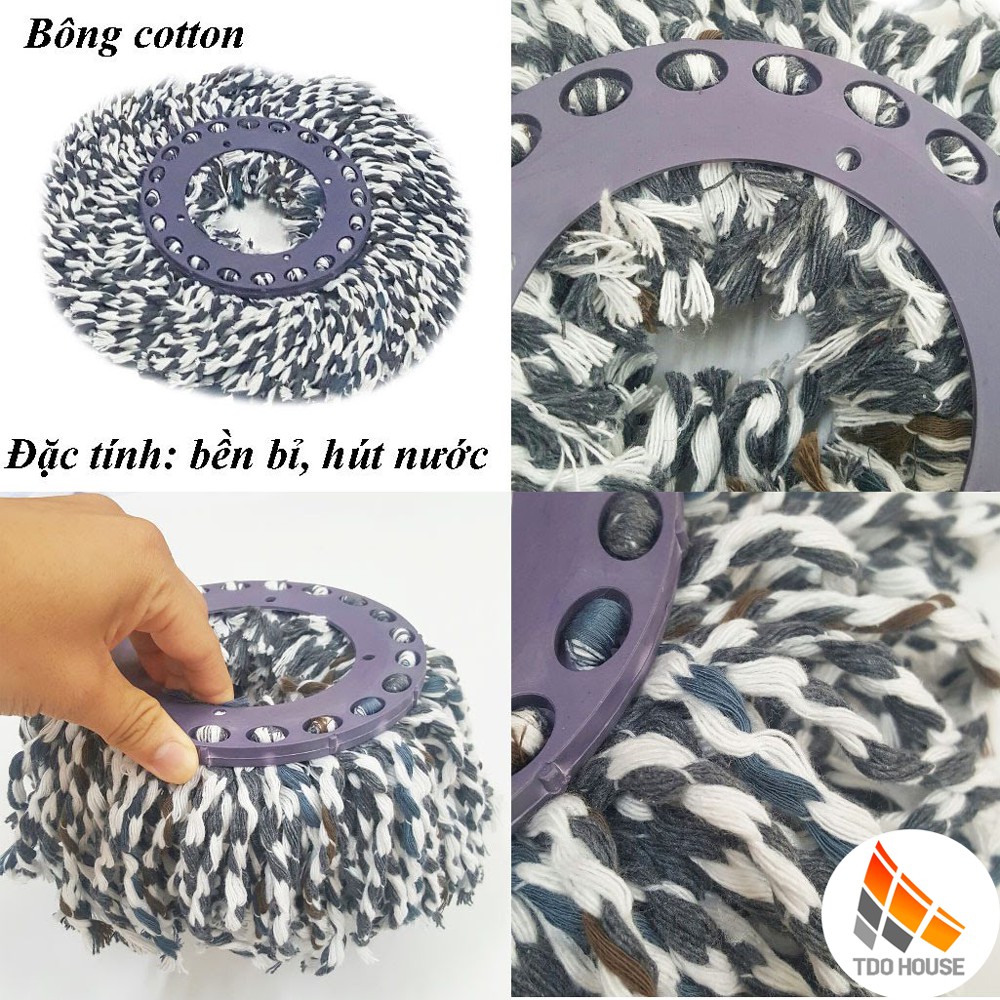 COMBO BÔNG LAU NHÀ SỢI COTTON TO DÀY, LAU CỰC SẠCH, GIÁ CỰC SỐC