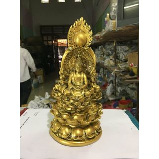 Tượng đá thờ cúng tam phật màu đồng