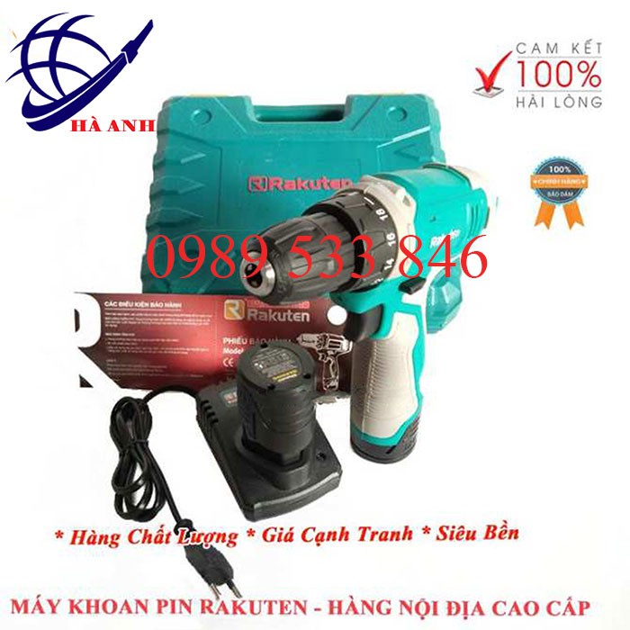 Máy khoan pin 12V Rakuten RK-12V Chính hãng,công nghệ Nhật