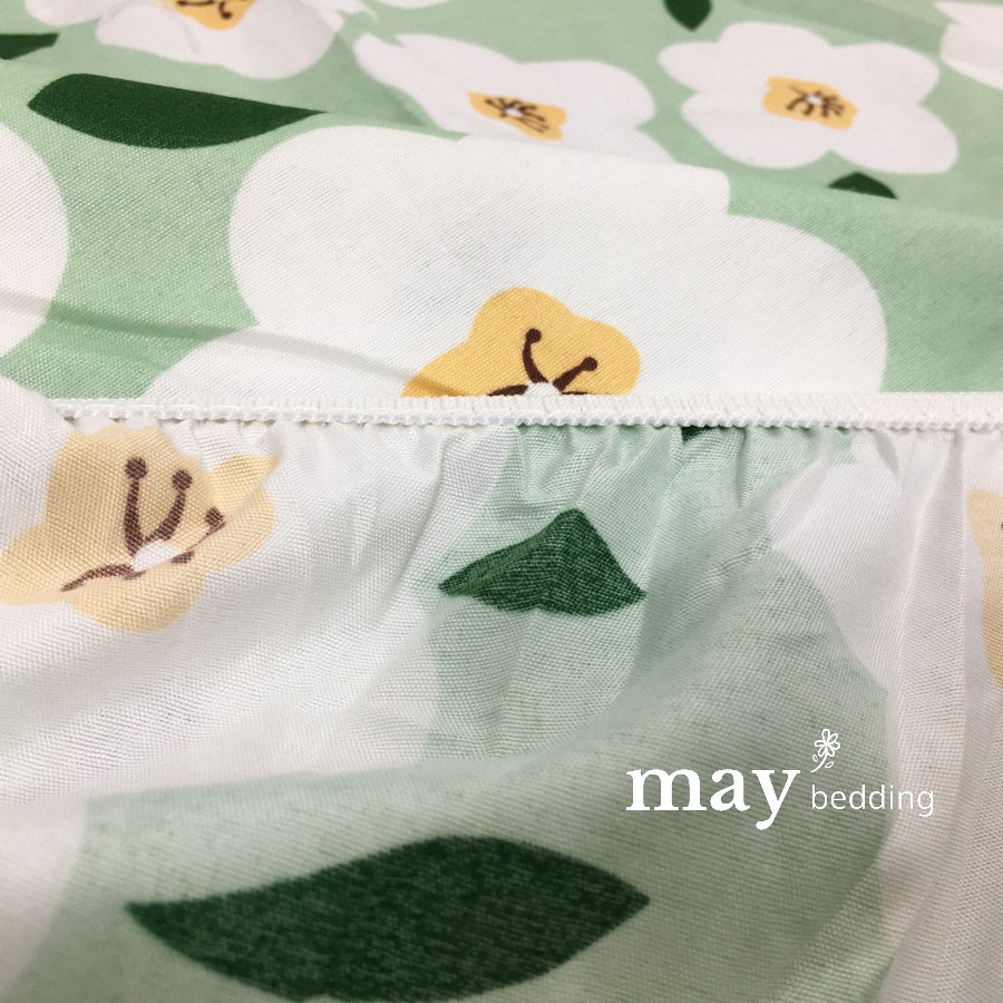 Drap trải giường May Bedding ga bọc nệm kèm 2 vỏ gối poly cotton kích thước m6 hoặc m8 nhiều mẫu | WebRaoVat - webraovat.net.vn