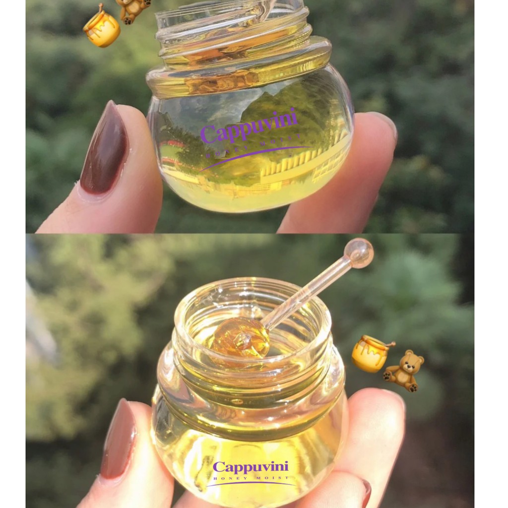 Hũ mặt nạ ngủ môi kiểm son dưỡng ong vàng Cappuvini Honey Moist Sena Beauty | BigBuy360 - bigbuy360.vn