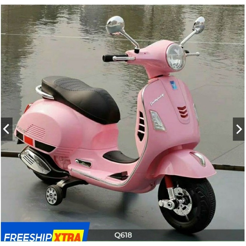 Xe vespa điện trẻ em Q618, vespa đôi cho bé