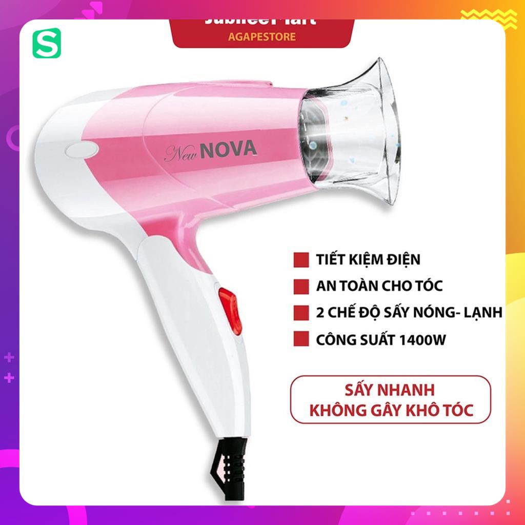 Máy Sấy Tóc Gấp Gọn Mini NOVA 1400W (Du Lịch) - BẢO HÀNH 1 ĐỔI 1 NẾU LỖI MSP11374 MSP87195