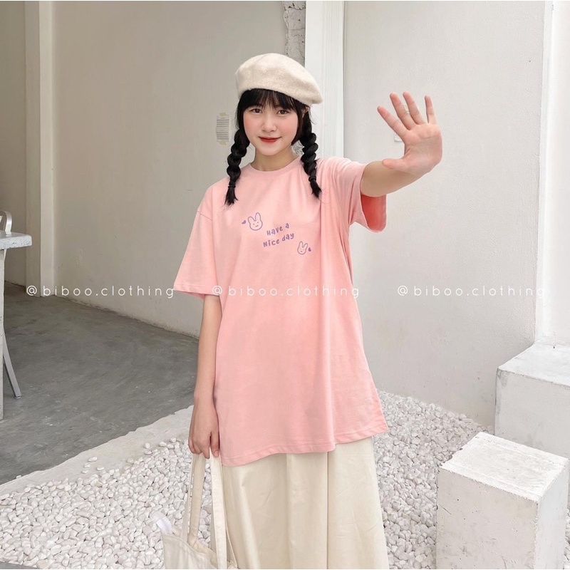 Áo phông 3D trắng hồng be PM11