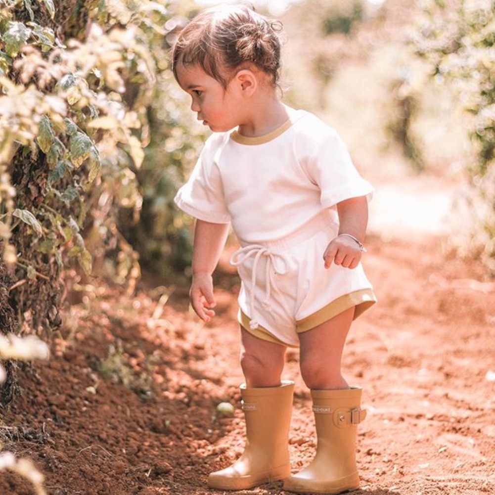 Bộ Đồ Gồm 2 Món Áo Thun Cotton + Quần Short Dành Cho Trẻ Sơ Sinh Nam Nữ 0-2 Tuổi