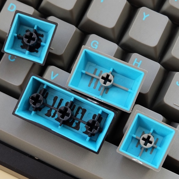 Keycap Graphite Green màu xanh than chì | Cấu hình OEM PBT Keycaps 123 phím phù hợp với bàn phím cơ 64/84/104