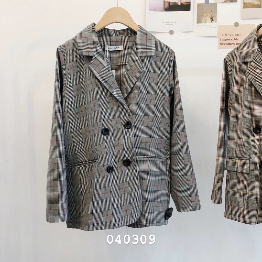 BLAZER GHI KẺ ĐỎ 1