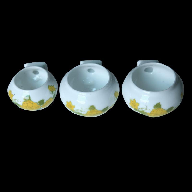 Bộ Bát Giác  gồm 3 Cóng Sứ Cho Chào Mào Siêu Đẹp Cao Cấp - Cóng sứ Chào Mào