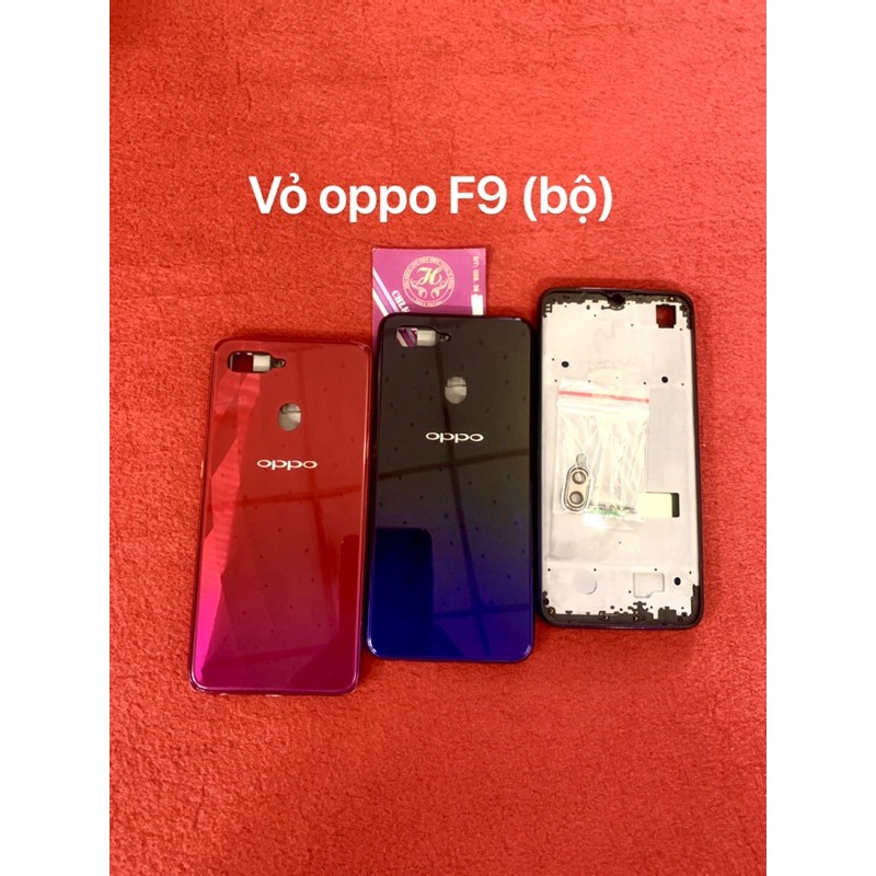 vỏ oppo F9 (bộ) khung sườn + nút linh tinh